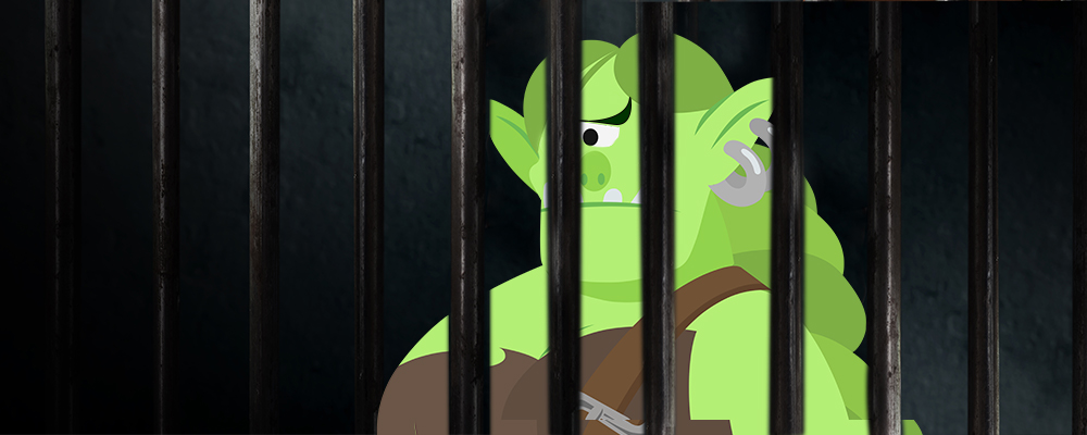 One Eyed Ogre Behind Bars